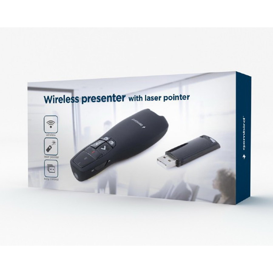 Prezenter + red laser pointer GEMBIRD WP-L-12