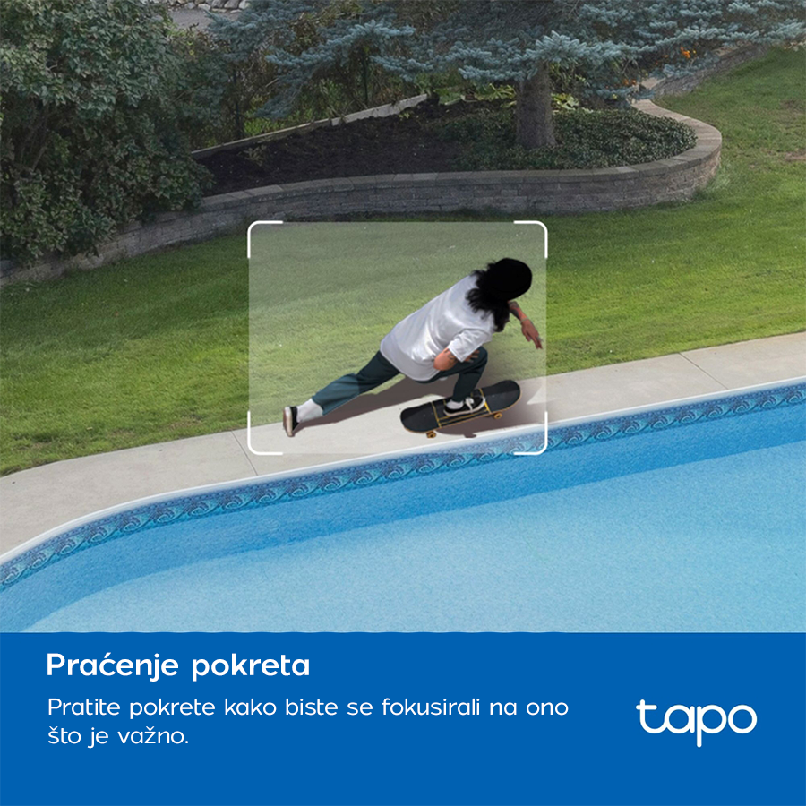 TP-Link Tapo C530WS Outdoor Pan/Tilt Security Wi-Fi Camera, 3K 5MP (2880x1620), 2.4 GHz, 2 x External Antennas, 1 x Ethernet Port, TAPO-C530WS