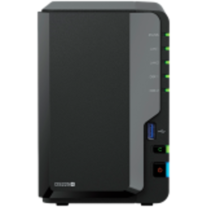 x( DS225PLUS )Synology DS225+, Tower, 2-bays 3.5"" SATA HDD/SSD, CPU Inte Celeron J4125 4-core (4-th
