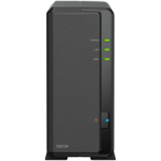 Picture of x( DS124 )Synology DiskStation DS124 1-Bay NAS, CPU 4-core 1.7 GHz, 1 GB DDR4, 1 x 1Gbe LAN, 2 x USB