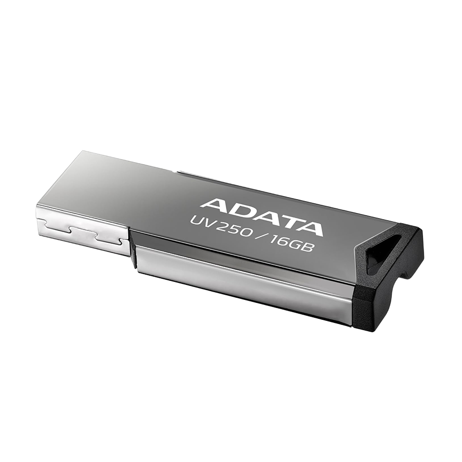 USB Memory stick Adata 16GB UV250 2.0 Silver Metal Style AUV250-16G-RBK