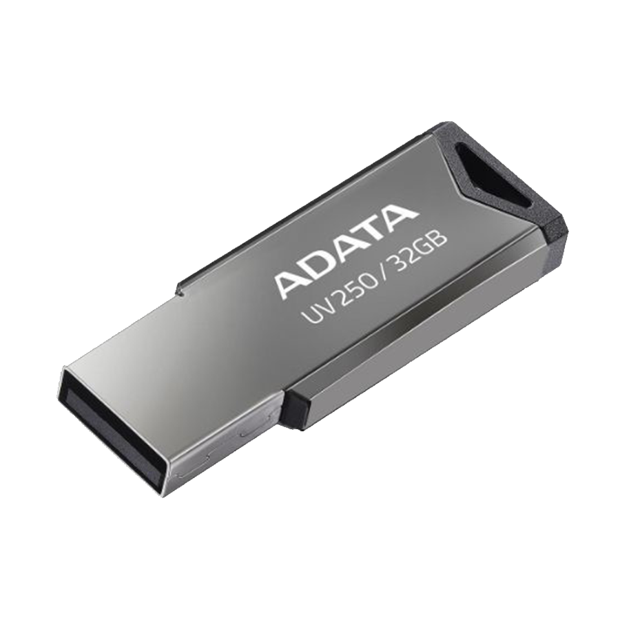 USB Memory stick Adata 32GB UV250 2.0 Silver Metal Style AUV250-32G-RBK