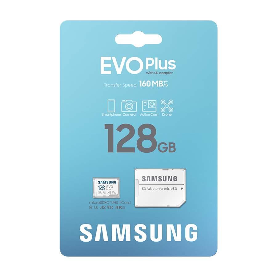 Micro SD card Samsung 128GB EVO Plus MB-MC128SA/EU Read : up to 160MB/s Write