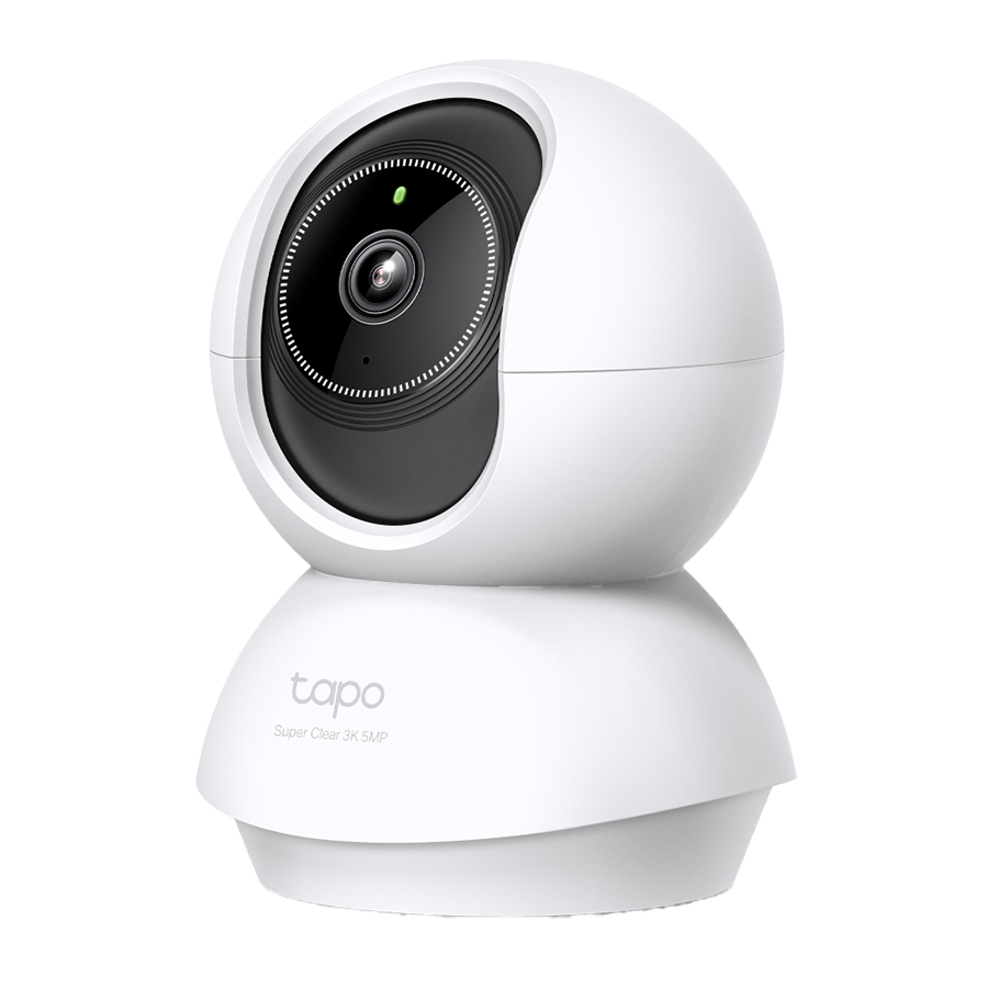 TP-Link TAPO-C230 Pan/Tilt AI Home Security Wi-Fi Camera, 3K 5MP (2880x1620), 2.4 GHz, Horizontal 360, Pan/Tilt, Smart AI Detection and Notifications