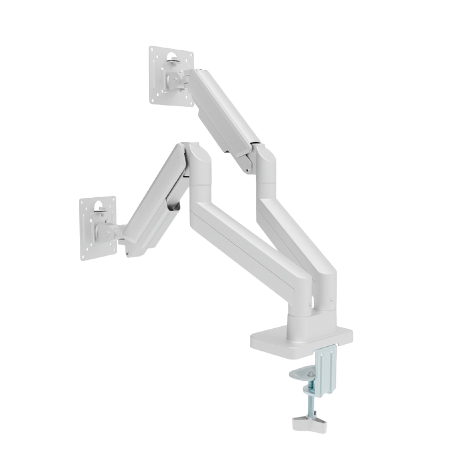NOSAČ ZA DVA MONITORA GEMBIRD MA-DA2-06-W, montaža na sto, 17" up to 32", up to 10 kg, white