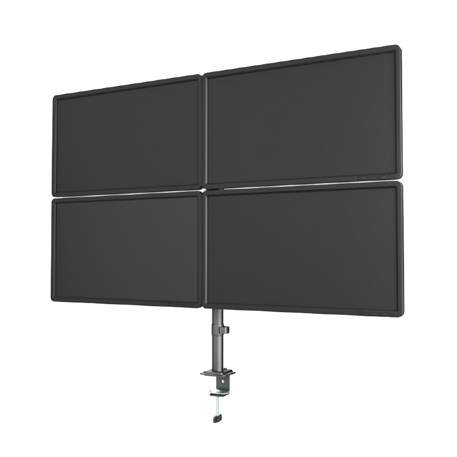 NOSAČ ZA ČETRI MONITORA GEMBIRD MA-D4-01, montaža na stol, (tilting, swivel), 13”-32”, up to 10 kg
