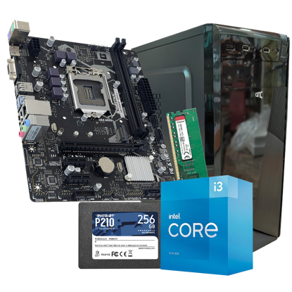 GNC OFFICE i3-10105 3.70GHz , MB H510, RAM 16 GB DDR4 SSD 480 GB, Kućište GNC + EZ Cool napojna 500W, NO OS, 2Y