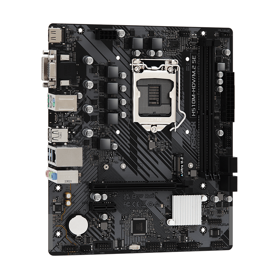 ASROCK MB H510M-HDV/M.2 SE Intel H470, LGA1200, 2xDDR4 M.2, VGA, DVI, HDMI, micro ATX