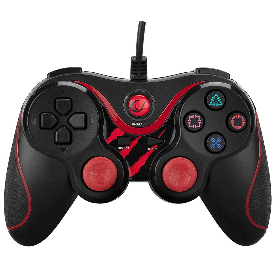 Game Pad gaming RAMPAGE Nebulix PS3/PC Red USB 1.8m Joypad, 40715