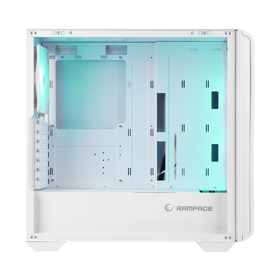 Kućište gaming RAMPAGE CRAFT White Mesh Type-C*1 Usb3.0*2 HD Audio 1*14CM 3*12CM ARGB Fan ATX Mid-T, 39988