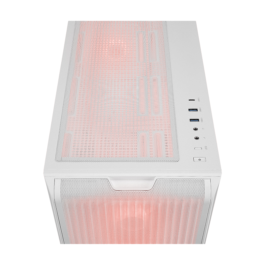 Kućište gaming RAMPAGE CRAFT White Mesh Type-C*1 Usb3.0*2 HD Audio 1*14CM 3*12CM ARGB Fan ATX Mid-T, 39988