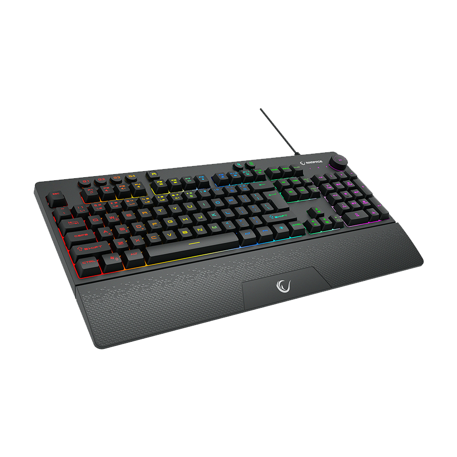 Tastatura gaming RAMPAGE KB-GX65 SIMULA USB RGB illuminated 4 Macro-key English Layout wrist-supported, 42183