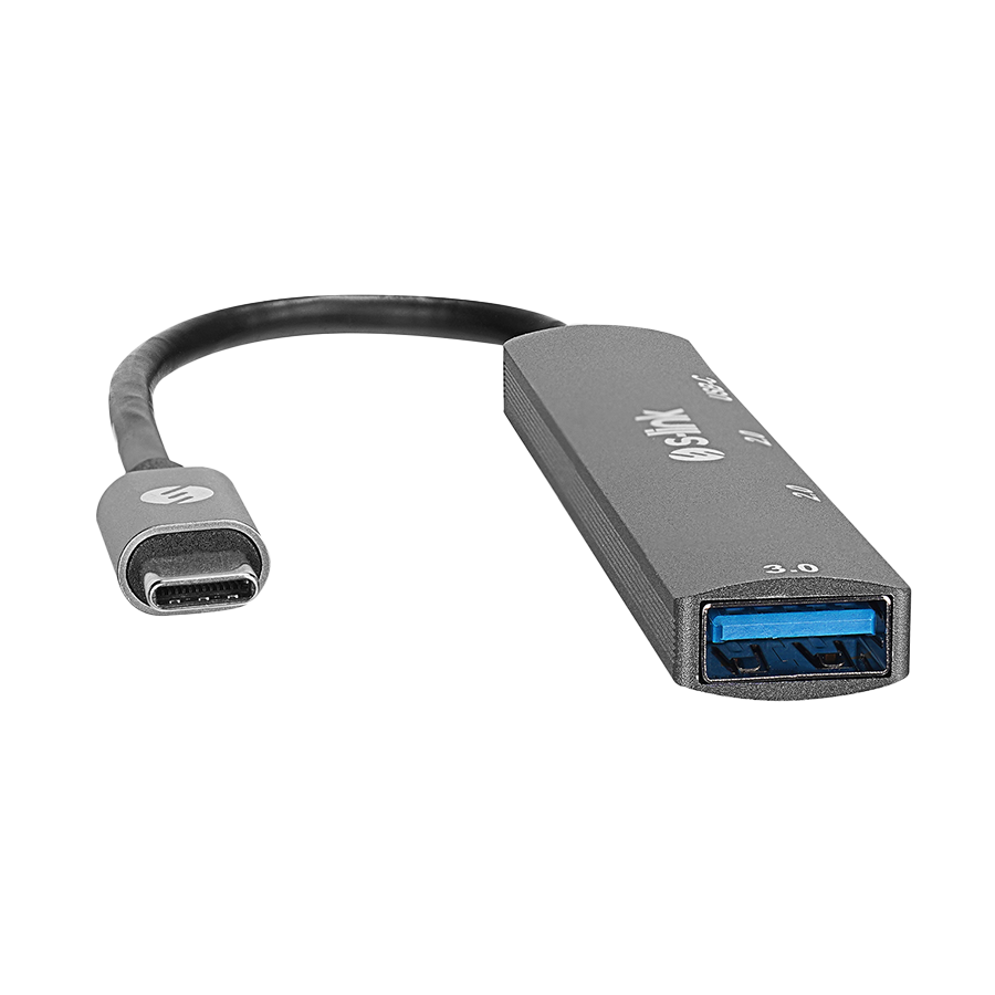 USB HUB S-link SWV-USBC023 4 in 1 Gray Metal TypeC to 2*USB2.0 USB 3.0, PD Type C Adapter, 39871
