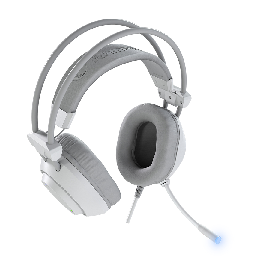 Slušalice sa mikrofonom gaming RAMPAGE RM-K19 RAGING PLUS White USB 7.1 Surround RGB LED Gaming Headset with Microphone, 40176