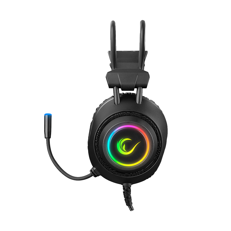 Slušalice sa mikrofonom gaming RAMPAGE RM-K19 RAGING PLUS Black USB 7.1 Version RGB Led Gaming Headset with Microphone, 32915