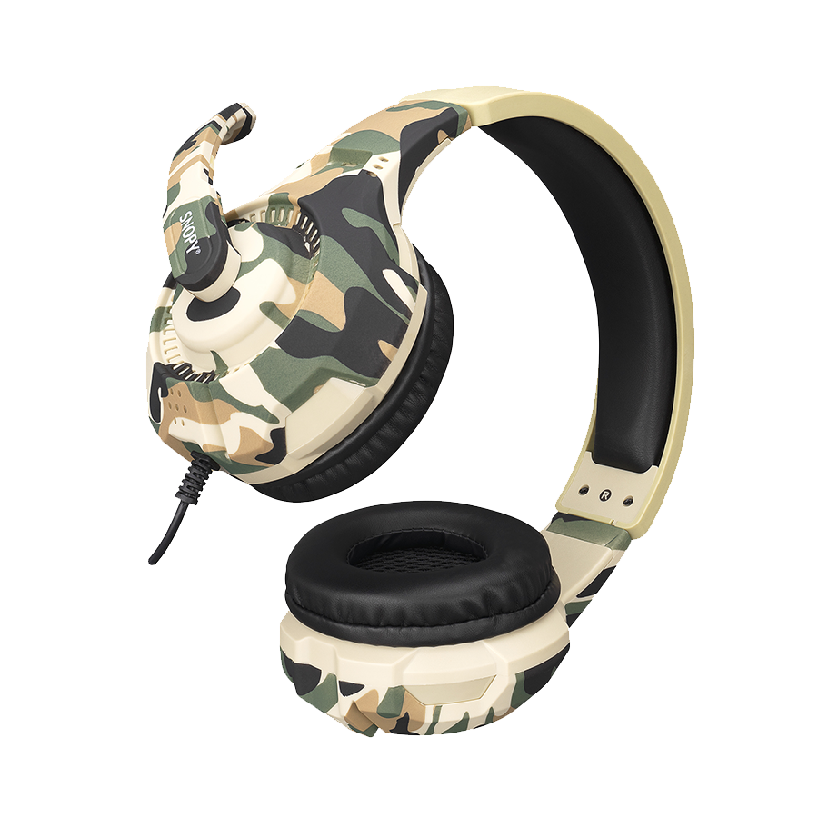 Slušalice sa mikrofonom gaming Snopy SN-8800 GAMETIME Camouflage Pattern PC 3,5M PS4-XBOX-Mobile Gaming Headset with Adjustable Microphone, 32595