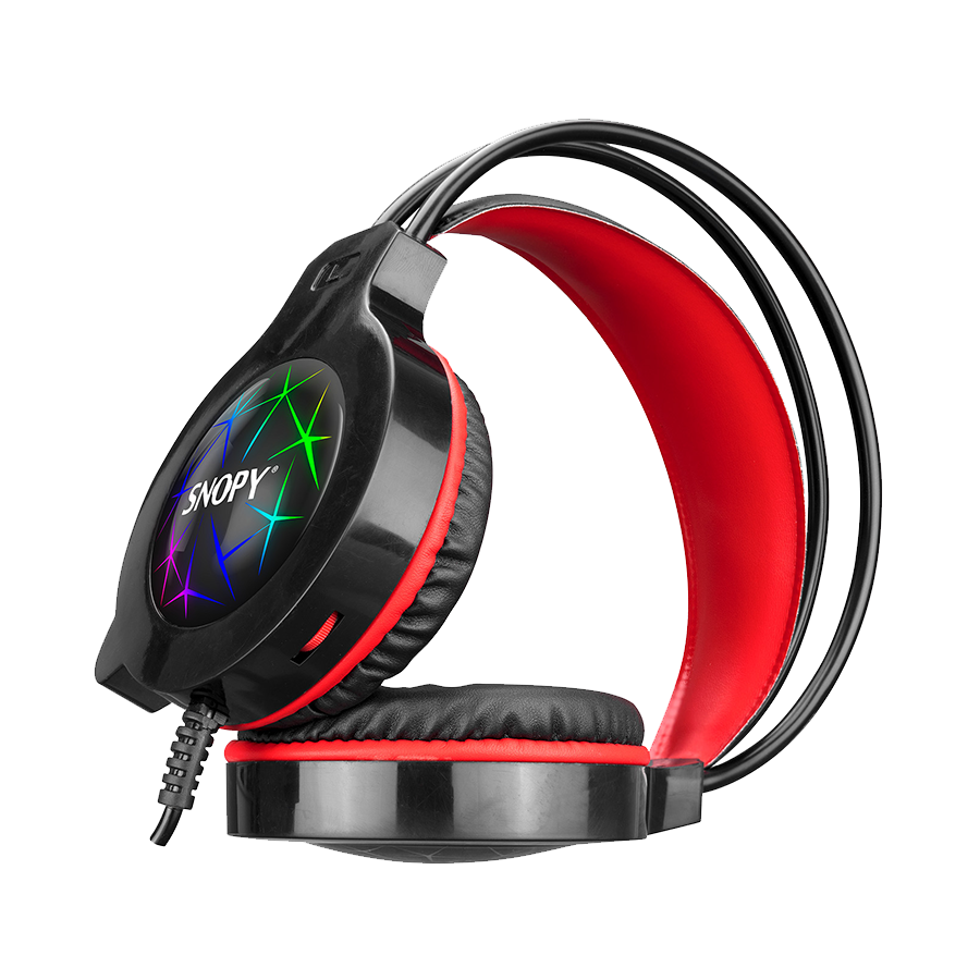 Slušalice sa mikrofonom gaming Snopy SN-GX7 CRAZY Black USB Led Microphone Headset, 31380