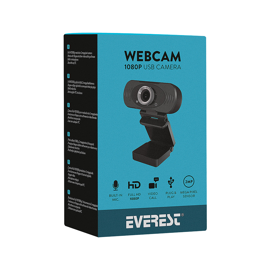 WEB camera Everest Original SC-HD03 1080P Full HD Usb Metal Tripod, 34444