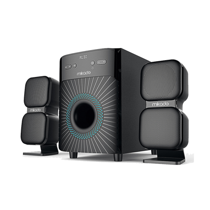 Zvučnici 2.1 gaming Mikado MD-360BT 2 1 38W BT/AUX/USB/FM/LED Display Multimedia Speaker, 36904
