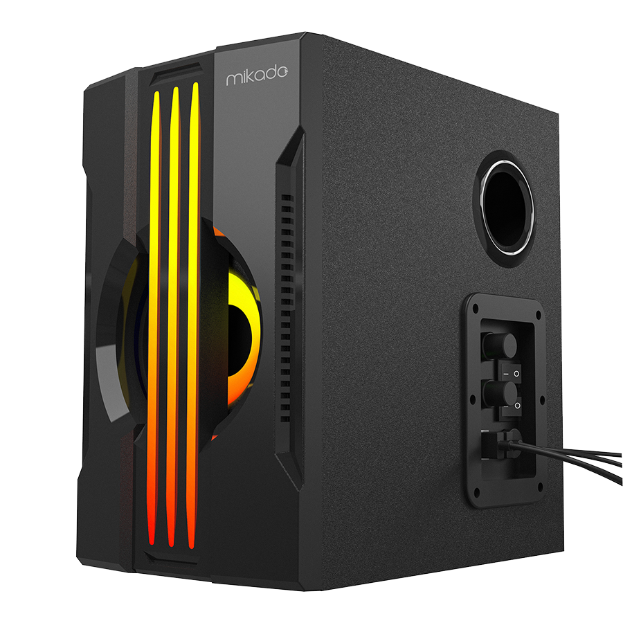 Zvučnici 2.1 gaming Mikado MD-254 2 1 25W (5W*2 15W) USB SD FM FM Bluetooth supported RGB sound system, 40116