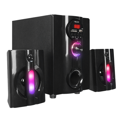 Zvučnici 2.1 gaming Mikado MD-95BT 2 1 20W Black Multimedia FM/BT/SD/USB Speaker, 39525