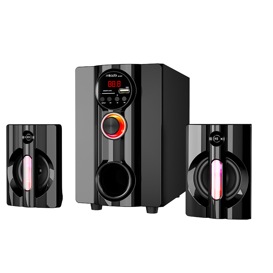 Zvučnici 2.1 gaming Mikado MD-95BT 2 1 20W Black Multimedia FM/BT/SD/USB Speaker, 39525
