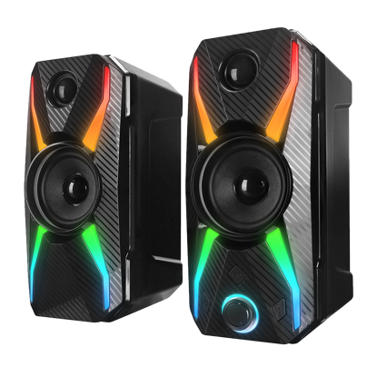 Zvučnici 2.0 gaming RAMPAGE RMS-X5 2.0 Black Multimedia Gaming USB Speaker, 39545