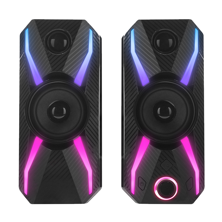 Zvučnici 2.0 gaming RAMPAGE RMS-X5 2.0 Black Multimedia Gaming USB Speaker, 39545