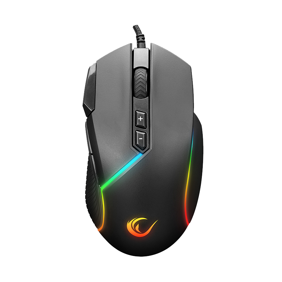 Miš gaming RAMPAGE SMX-G39 COMFORT Usb 8D+ Extra Shot Button 7200dpi RGB Led Programable, 35496