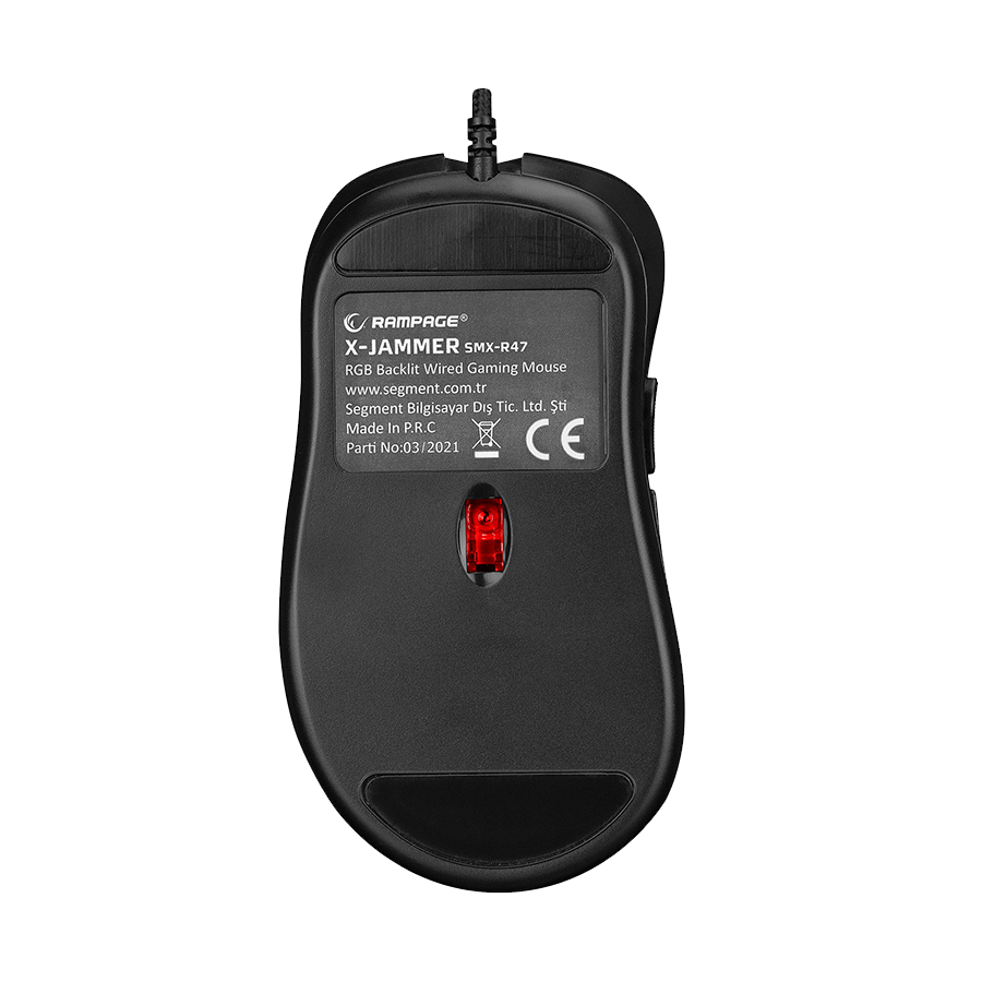 Miš gaming RAMPAGE SMX-R47 X-Jammer V2 USB Black RGB Light 12800 DPI 1000 Hz, 35086