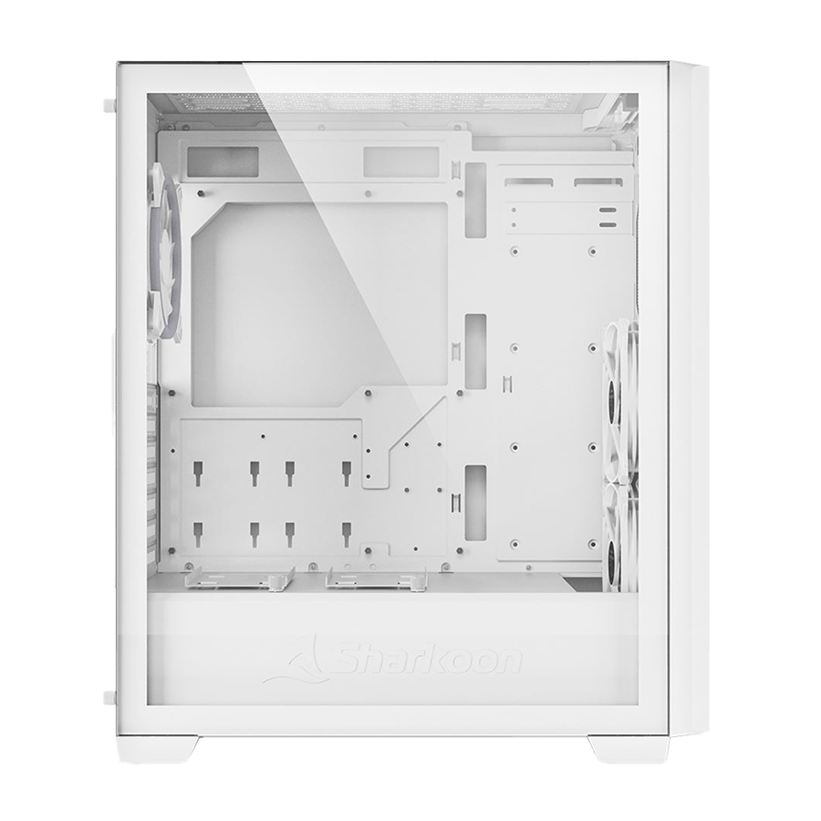 Kućište SHARKOON gaming, VS9 White RGB ATX, Tempered Glass, ventilator 3x120mm