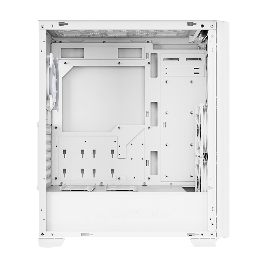 Kućište SHARKOON gaming, VS9 White RGB ATX, Tempered Glass, ventilator 3x120mm