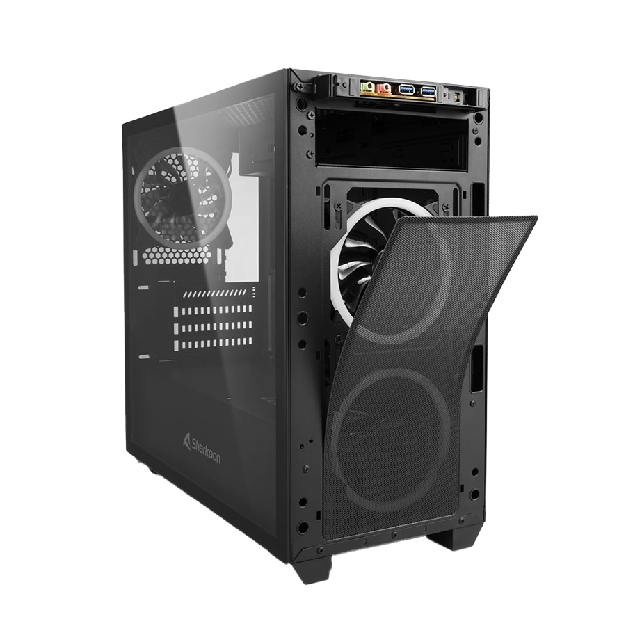 Kućište SHARKOON gaming, V1000 RGB, ventilator 3x 120mm, USB 3.0, mATX