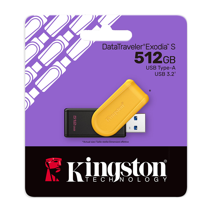 USB Memory stick Kingston 512GB, USB3.2, DTXS/512GB DataTraveler Exodia S Orange