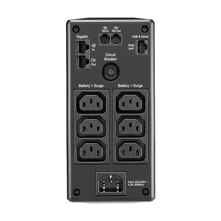 Back-UPS Pro APC, 650VA/390W, Tower, 230V, 6x IEC C13 utičnica, AVR, LCD, zamjenjiva baterija, BR650MI