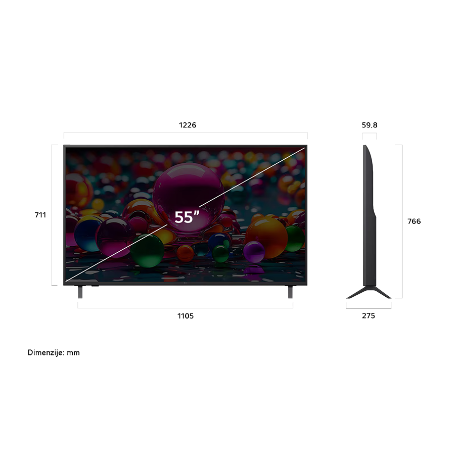 LG TV LED 55" 55UA74003LB