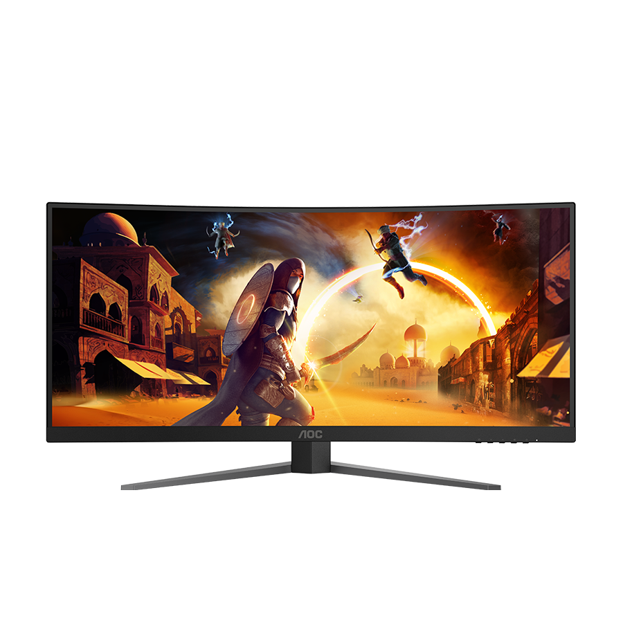 MONITOR AOC CU34G4Z 34" Curved Fast VA, WQHD 3440x1440, 240Hz, 1500R, 1ms, DisplayHDR 400, Adaptive Sync, 2x HDMI 2.1, 1x DP 1.4, USB hub, Ergonomic
