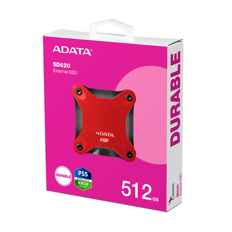 SSD EXT ADATA SD620-512GCRD 512GB SD620 USB-A 3.2 Gen 2 Crveni 550/480 Mbps SD620-512GCRD