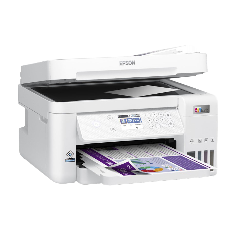 Printer EPSON EcoTank L6276 print/scan/copy/fax Rez.4.800 x 1.200 dpi. 33str/min Monokrom.20str/min Colour. ADF.Duplex.USB, LAN.WiFi. tinte br.101