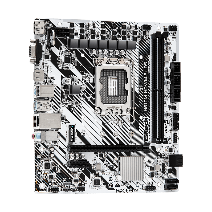 ASROCK MB H610M-HDV/M.2+ D5 Intel H610;2xDDR5;VGA,HDMI,DP micro ATX, H610M-HDV/M.2PLUSD5