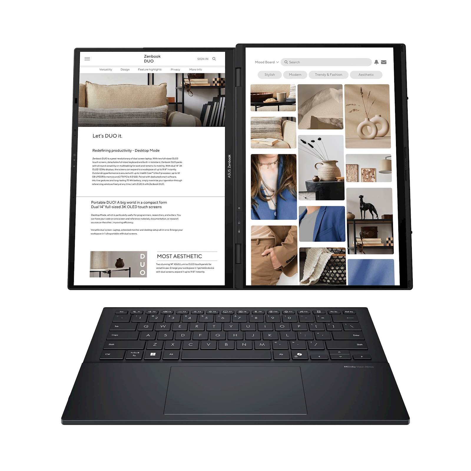 Laptop ASUS Zenbook Duo14 UX8406CA-PZ042X 14"3K OLED TOUCH 120Hz U9-285H 16C/16T 32GB DDR
