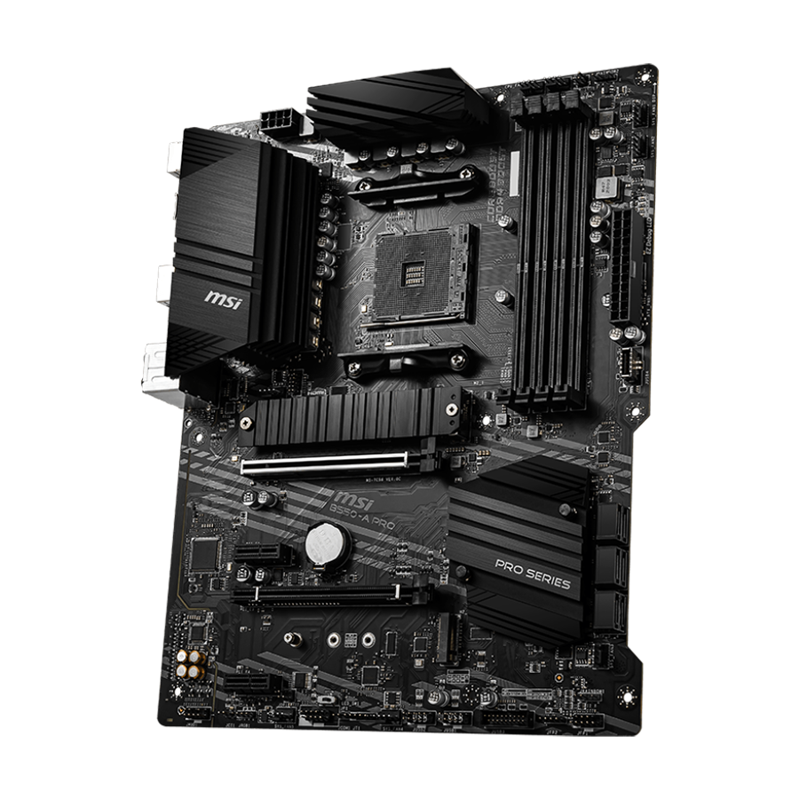 MSI Main Board Desktop B550-A PRO (AM4, 4xDDR4, 1xPCI-Ex16, 2xPCI-Ex1, USB3.2, 6xSATA III,2xM.2, DP, HDMI)
