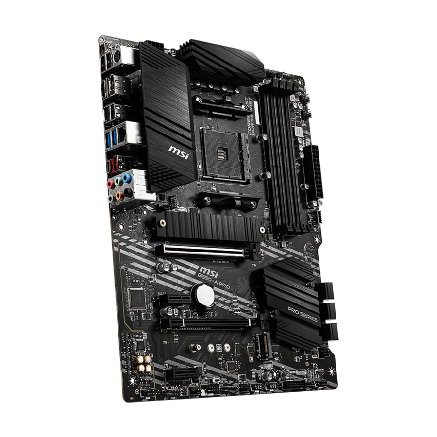 MSI Main Board Desktop B550-A PRO (AM4, 4xDDR4, 1xPCI-Ex16, 2xPCI-Ex1, USB3.2, 6xSATA III,2xM.2, DP, HDMI)