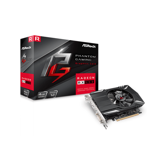 Picture of ASROCK Phantom Gaming RX550 4G AMD Radeon RX 550 4GB GDDR5 128bit DVI,HDMI,DP