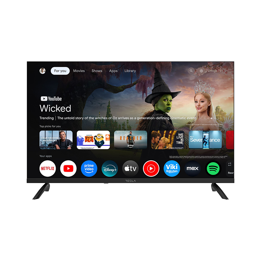 TESLA TV 32" 32E655BHS HD Google Powered by Google TV 2x10W Box Speakers