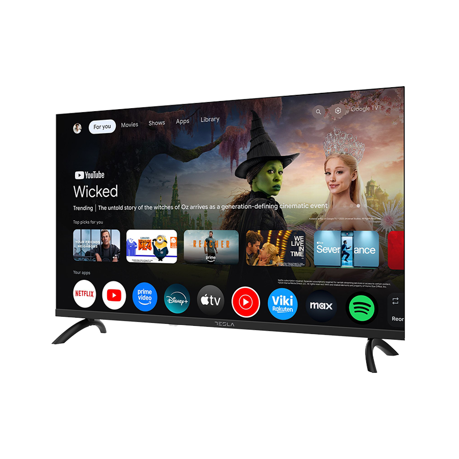 TESLA TV 32" 32E655BHS HD Google Powered by Google TV 2x10W Box Speakers