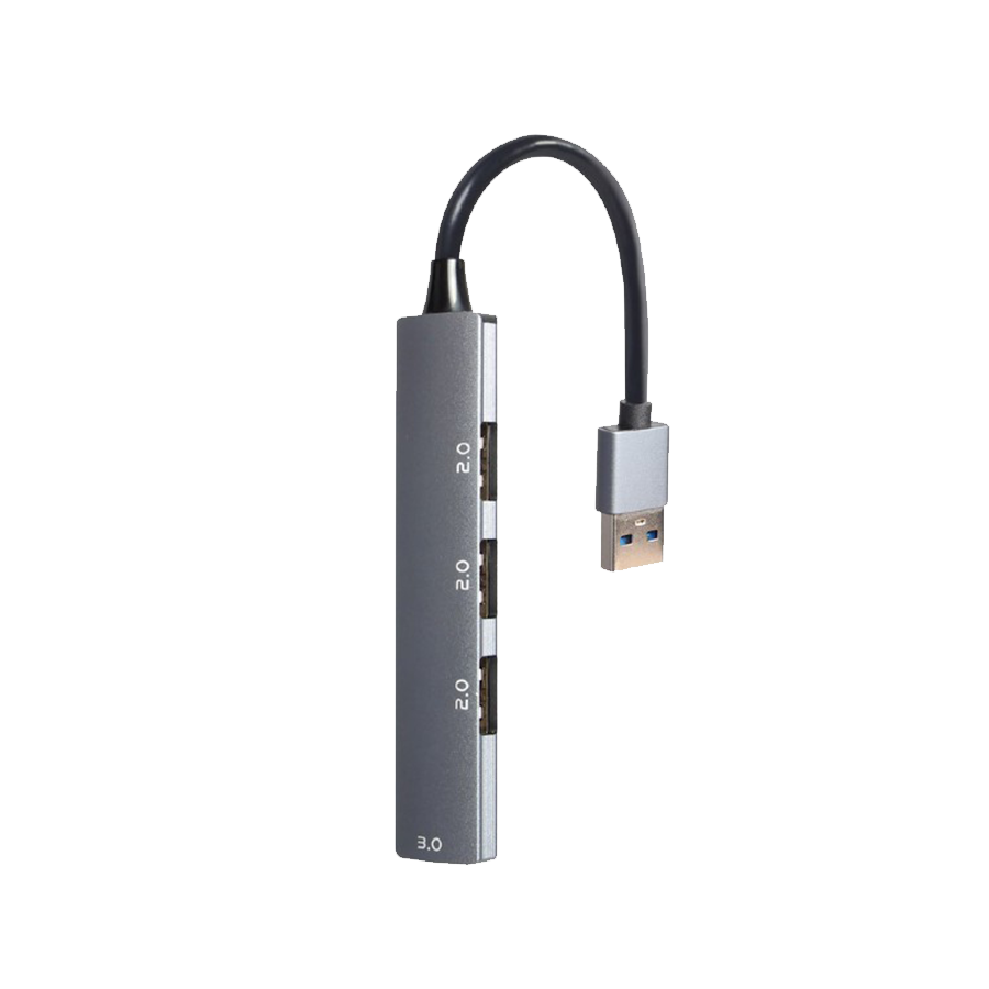 USB HUB 4-port USB hub (USB3 x 1 port, USB2 x 3 ports), silver GEMBIRD UHB-U3P1U2P3-02