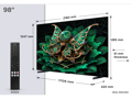 Picture of TCL 98"C7K 4K QD-Mini LED TV144Hz Google TV; Game Master;Audio BANG & OLUFSEN; HDR Premium; ( 98C7K 
