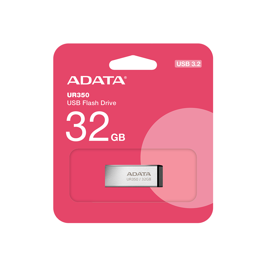 USB Memory stick Adata USB 32GB UR350 3.2 Crni Metal Style 100mbps UR350-32G-RSR/BK