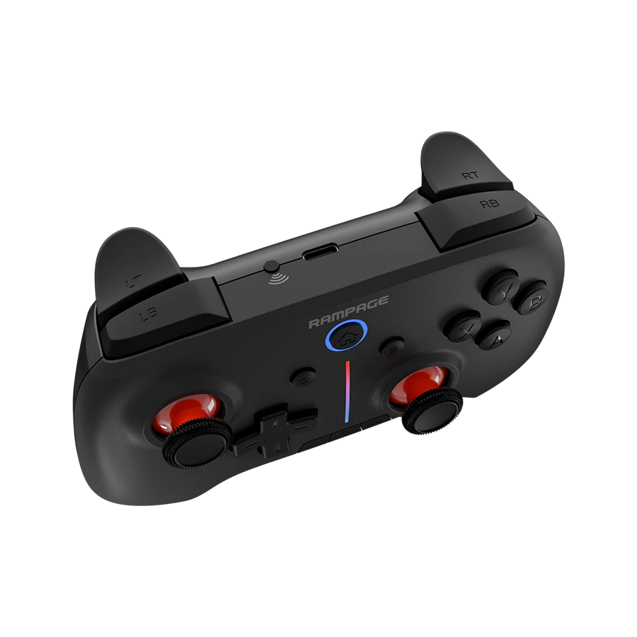 Game Pad gaming RAMPAGE HYDRA Black bluetooth wireles 2.4 GHz PC Gamepad RGB Joypad, 41047
